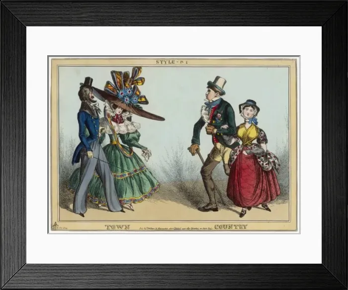 Framed Print : Town & Country Costumes Framed Print : Town & Country Costumes