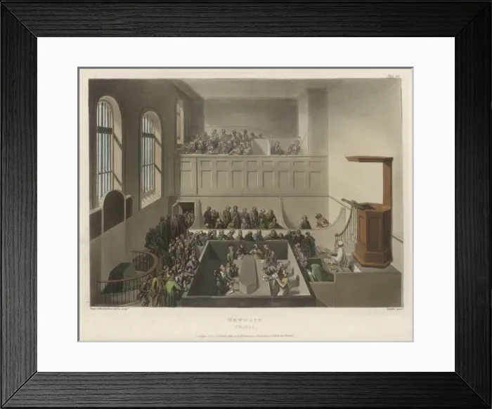 Framed Print : Newgate Chapel 1809 Framed Print : Newgate Chapel 1809