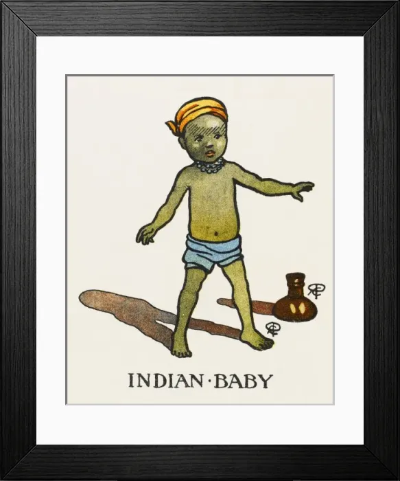 Framed Print : Indian Child Early 20Th Framed Print : Indian Child Early 20Th