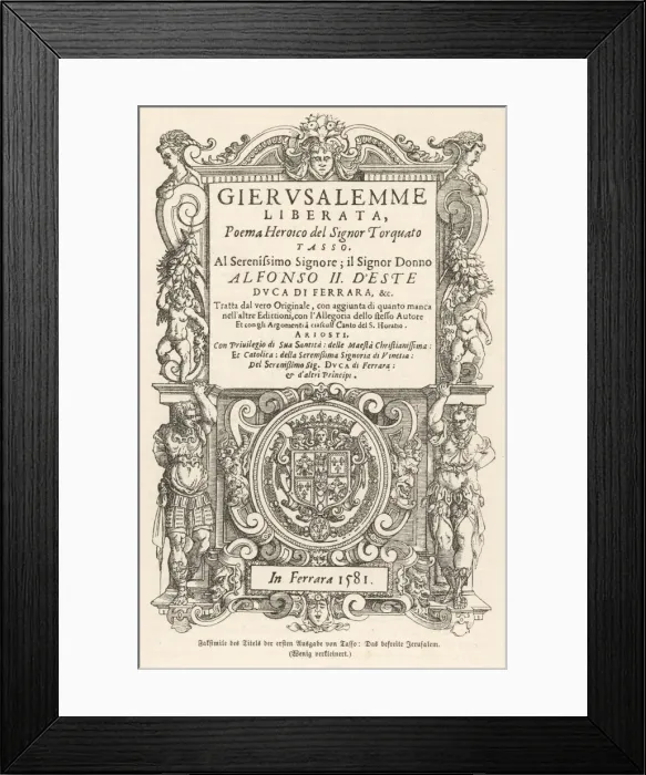 Framed Print : Tasso / Jerusalem Liber Framed Print : Tasso / Jerusalem Liber