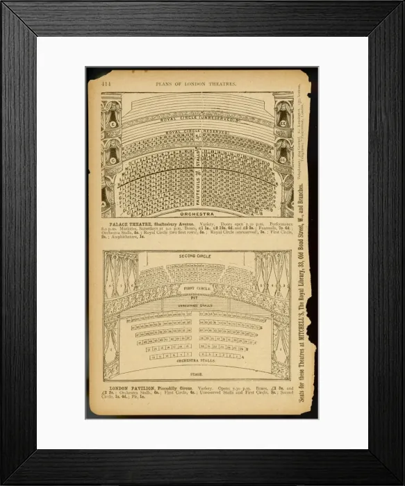 Framed Print : Seating / Lyceum & Strand Framed Print : Seating / Lyceum & Strand