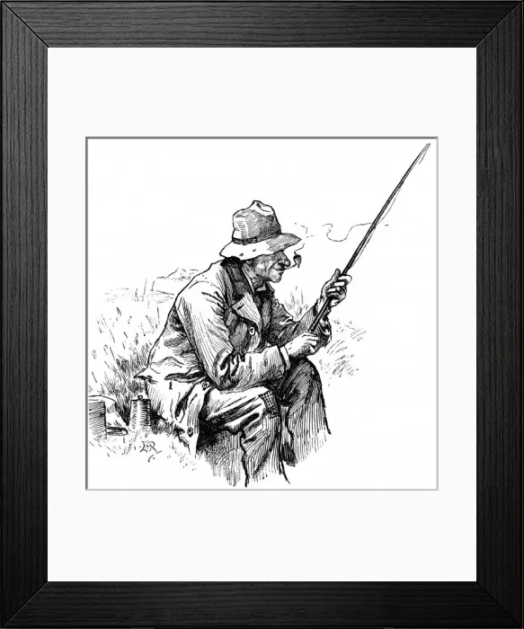 Framed Print : Old Timer Fishes 1892 Framed Print : Old Timer Fishes 1892