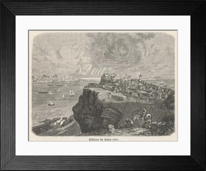Framed Print : Lisbon in 1830 Framed Print : Lisbon in 1830