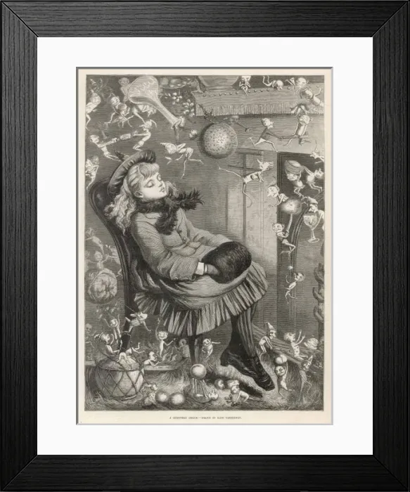 Framed Print : Christmas Dream 1874 Framed Print : Christmas Dream 1874