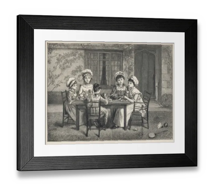 Framed Print : Tea Party / Greenaway Framed Print : Tea Party / Greenaway