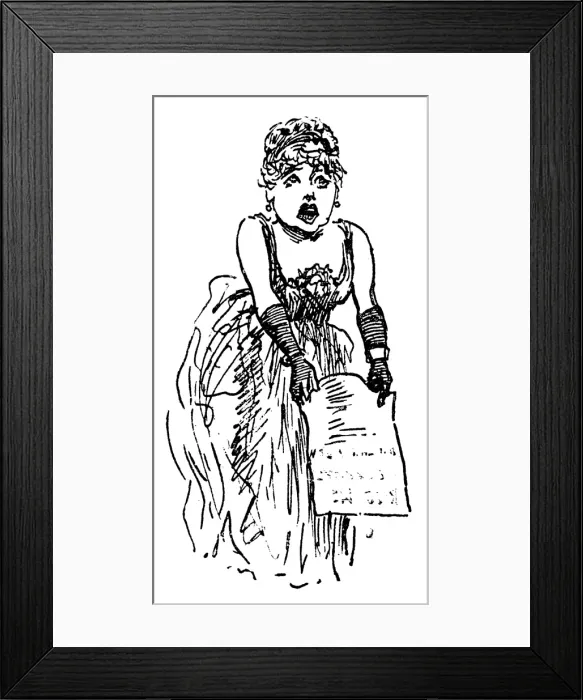 Framed Print : Soprano Warbles 1893 Framed Print : Soprano Warbles 1893