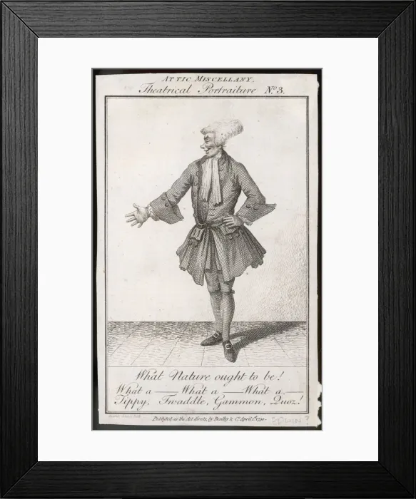 Framed Print : Actorly Speciment 1790 Framed Print : Actorly Speciment 1790