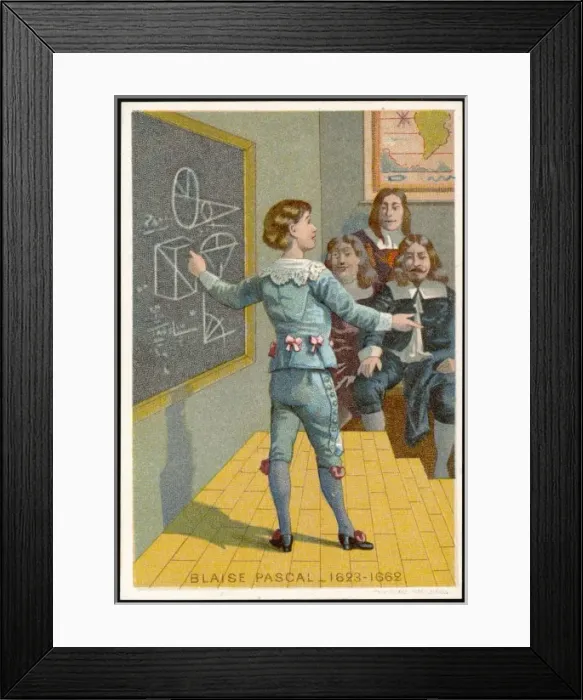 Framed Print : Pascal as a Schoolboy Framed Print : Pascal as a Schoolboy