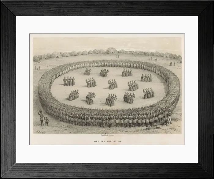 Framed Print : Dance of Zulus, 1840 Framed Print : Dance of Zulus, 1840