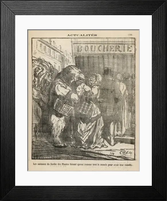 Framed Print : Food Shortage 1870 Framed Print : Food Shortage 1870