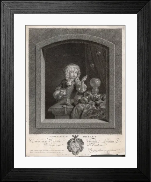 Framed Print : Boy Blows Bubbles Framed Print : Boy Blows Bubbles