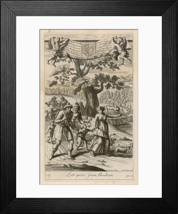 Framed Print : Lot Parts from Abraham Framed Print : Lot Parts from Abraham