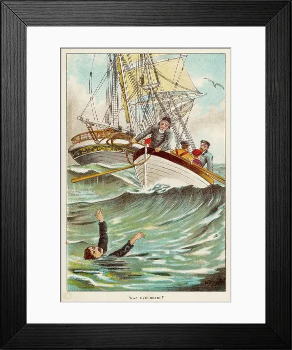 Framed Print : Man Overboard Framed Print : Man Overboard