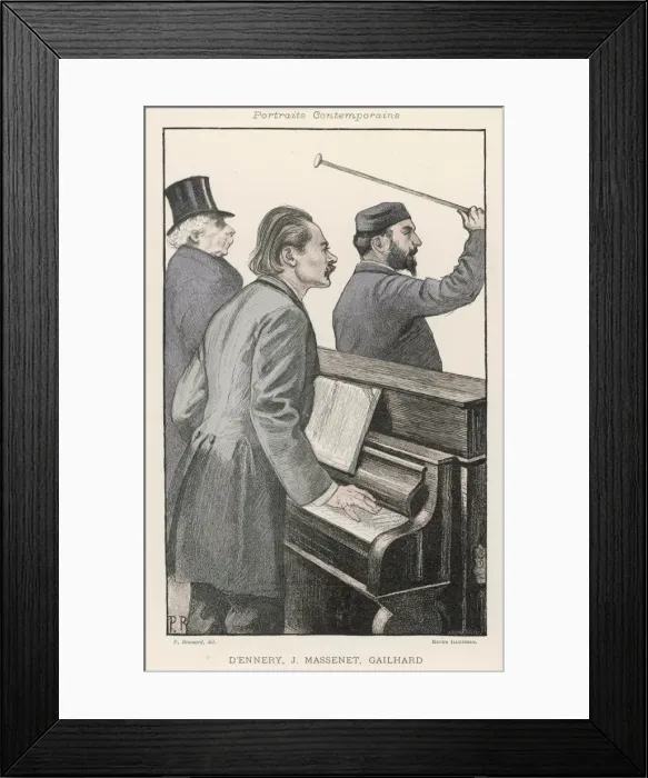 Framed Print : Massanet with Colleagues Framed Print : Massanet with Colleagues