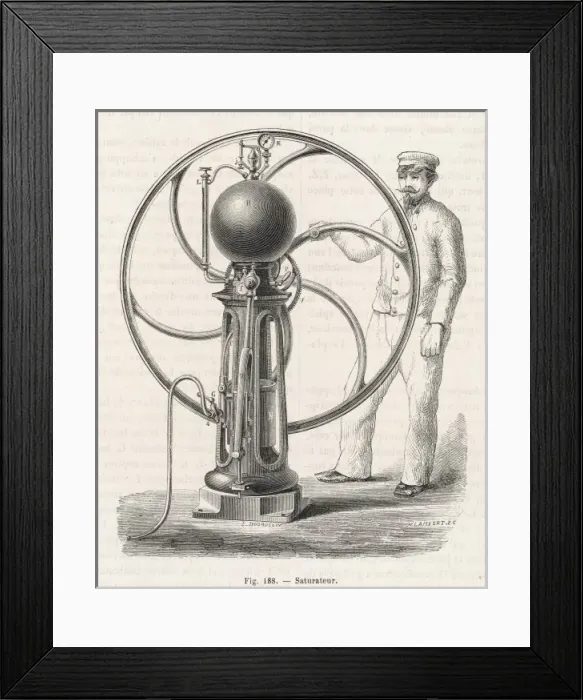 Framed Print : SATURATOR. This machines represents the state of the art in saturation technology Framed Print : SATURATOR. This machines represents the state of the art in saturation technology