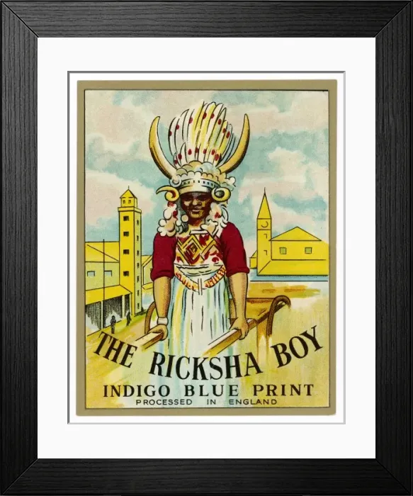 Framed Print : Ricksha Boy Label Framed Print : Ricksha Boy Label
