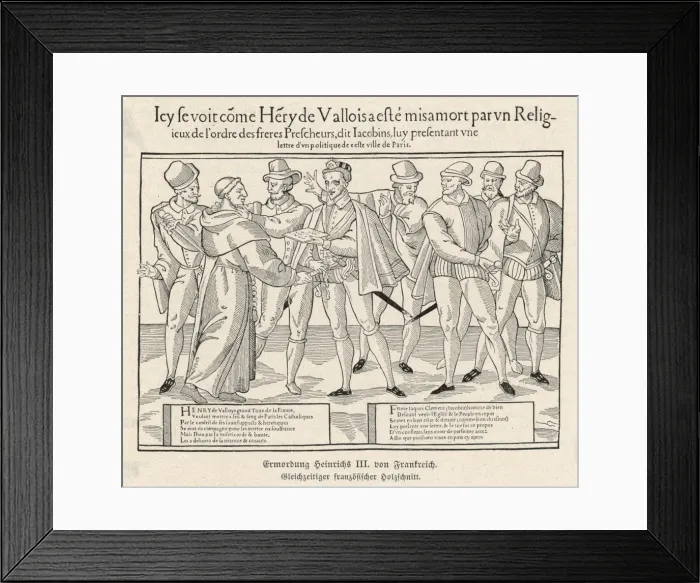 Framed Print : Henri III Assassinated Framed Print : Henri III Assassinated