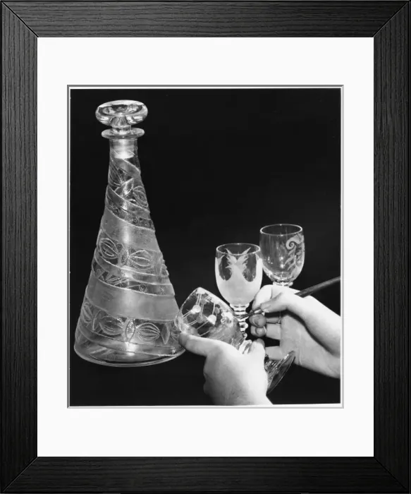 Framed Print : Engraving Glassware Framed Print : Engraving Glassware