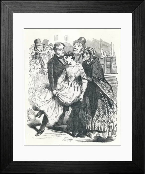 Framed Print : Girl Faints in Street Framed Print : Girl Faints in Street