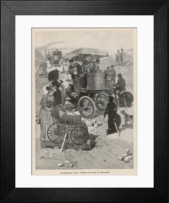 Framed Print : Learning to Drive, Paris Framed Print : Learning to Drive, Paris