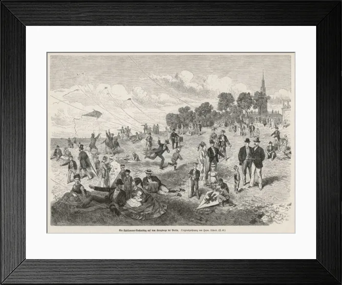 Framed Print : Kite Flying, Germany Framed Print : Kite Flying, Germany