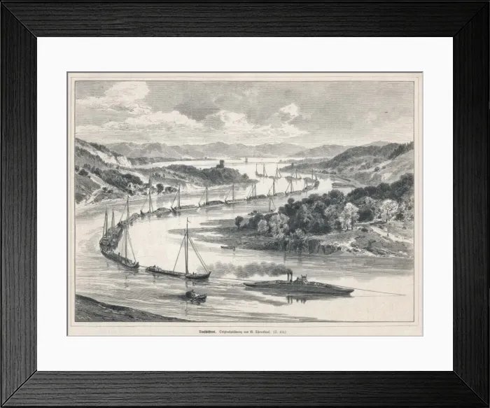 Framed Print : Steamer Tugs Barges Framed Print : Steamer Tugs Barges