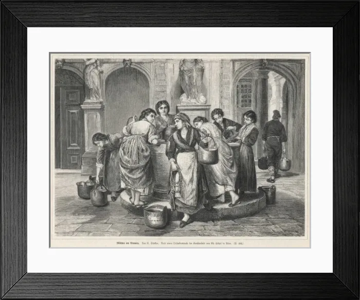 Framed Print : Public Well, Austria Framed Print : Public Well, Austria