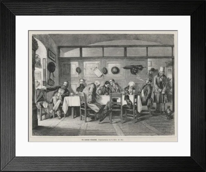Framed Print : The Regulars Table Framed Print : The Regulars Table
