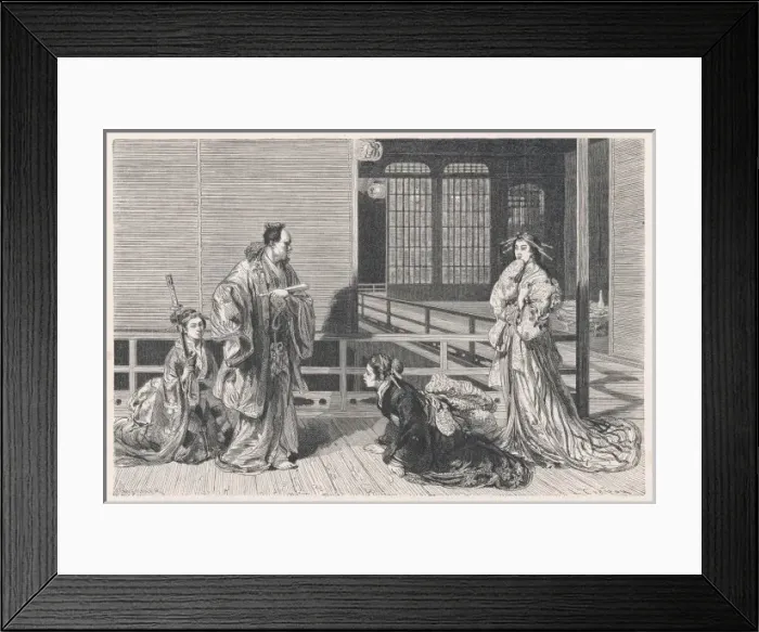Framed Print : Japanese Greeting Framed Print : Japanese Greeting