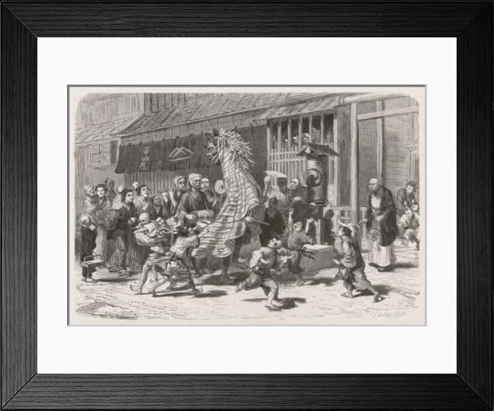 Framed Print : Korean Lion Dance Framed Print : Korean Lion Dance