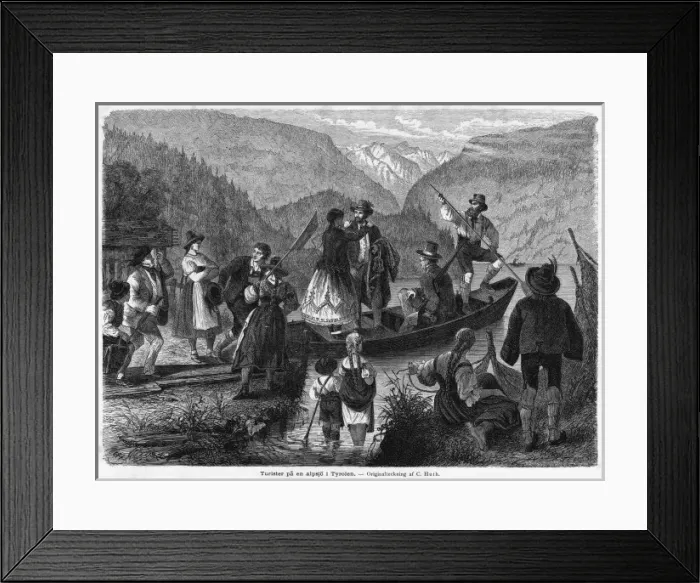 Framed Print : Tourists in the Tyrol Framed Print : Tourists in the Tyrol