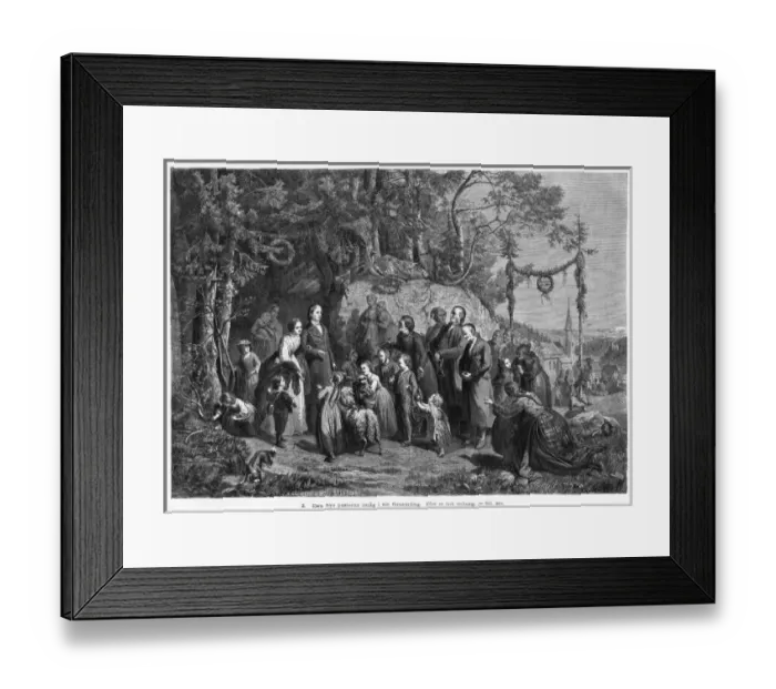 Framed Print : German Pastor & Flock Framed Print : German Pastor & Flock