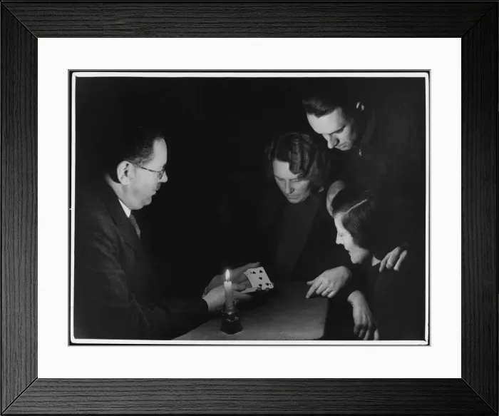 Framed Print : Candlelit Card Trick Framed Print : Candlelit Card Trick