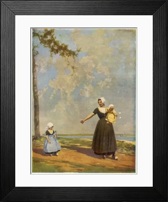 Framed Print : Dutch Mother & Children Framed Print : Dutch Mother & Children