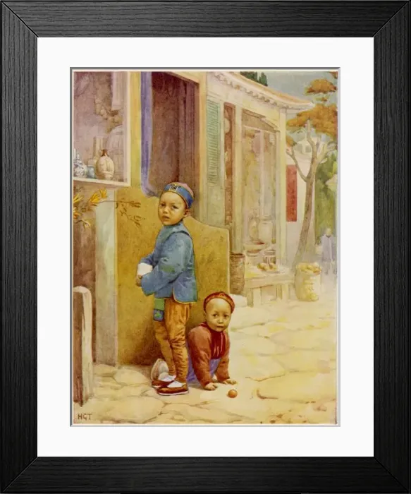 Framed Print : Two Chinese Boys Framed Print : Two Chinese Boys