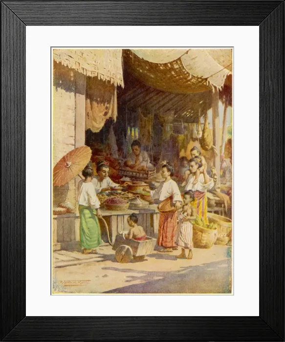 Framed Print : Burmese Bazaar Framed Print : Burmese Bazaar