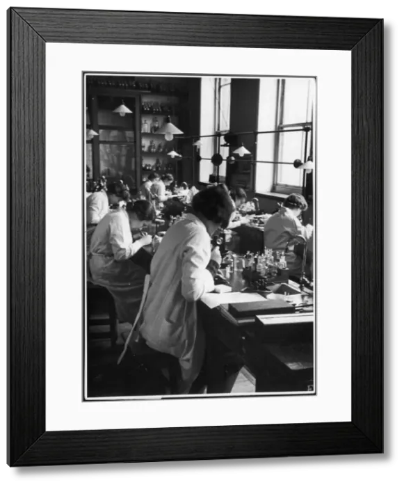 Framed Print : Chemistry Students 1930S Framed Print : Chemistry Students 1930S