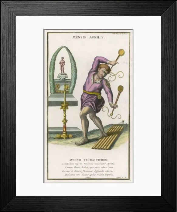 Framed Print : Month of April C18Th Framed Print : Month of April C18Th