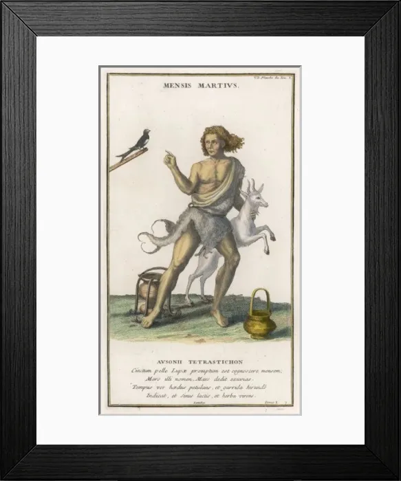 Framed Print : Month of March C18Th Framed Print : Month of March C18Th