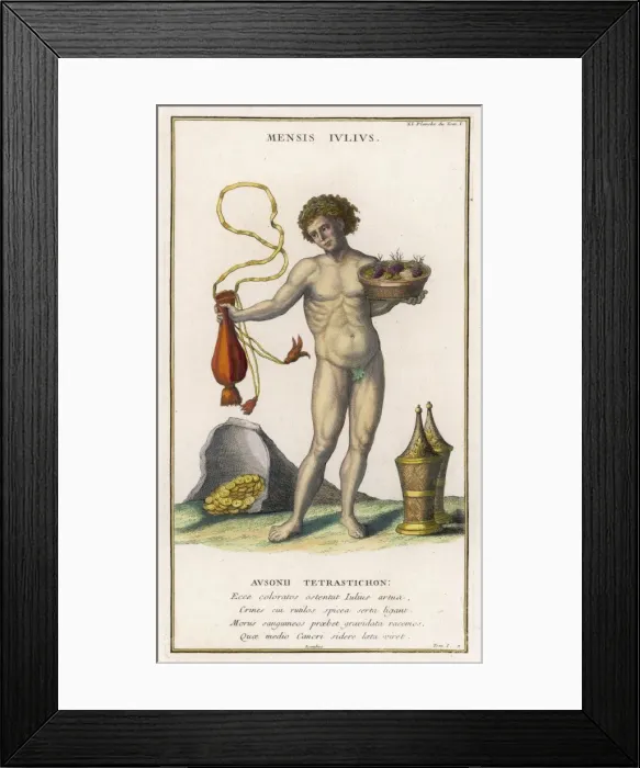 Framed Print : Month of July C18Th Framed Print : Month of July C18Th