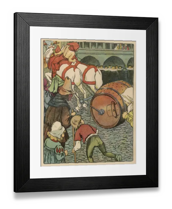 Framed Print : German Street Scene Framed Print : German Street Scene