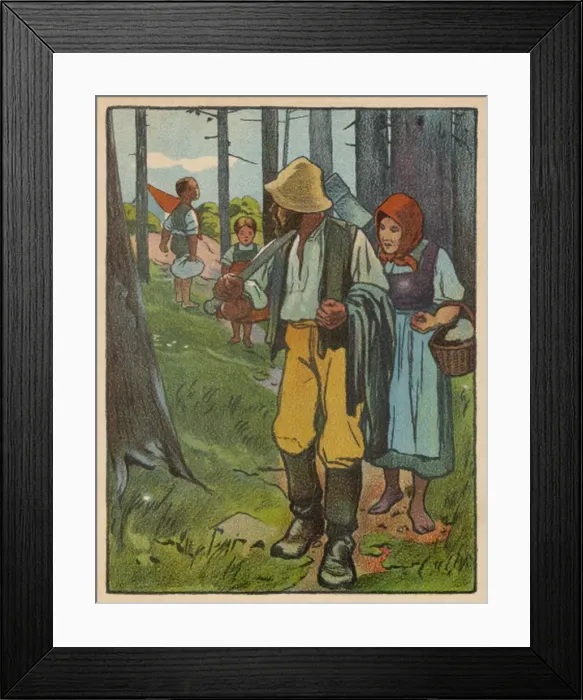 Framed Print : Hansel Gretel in Wood Framed Print : Hansel Gretel in Wood