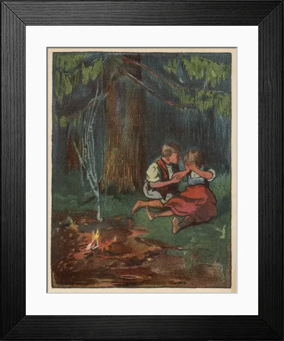 Framed Print : Hansel Gretel Alone Framed Print : Hansel Gretel Alone