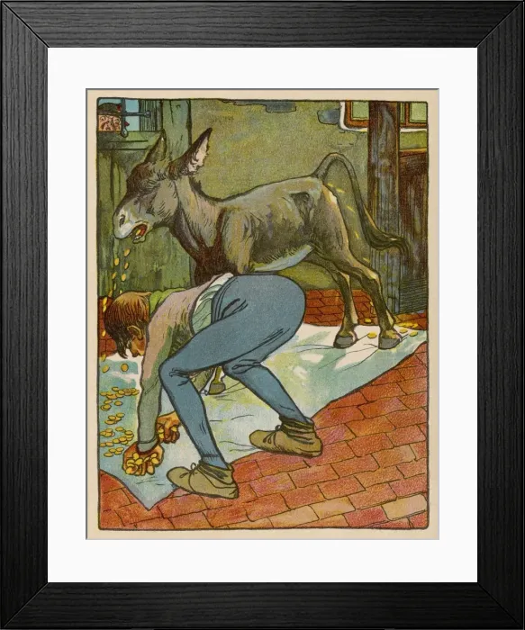 Framed Print : Mule Produces Coins Framed Print : Mule Produces Coins