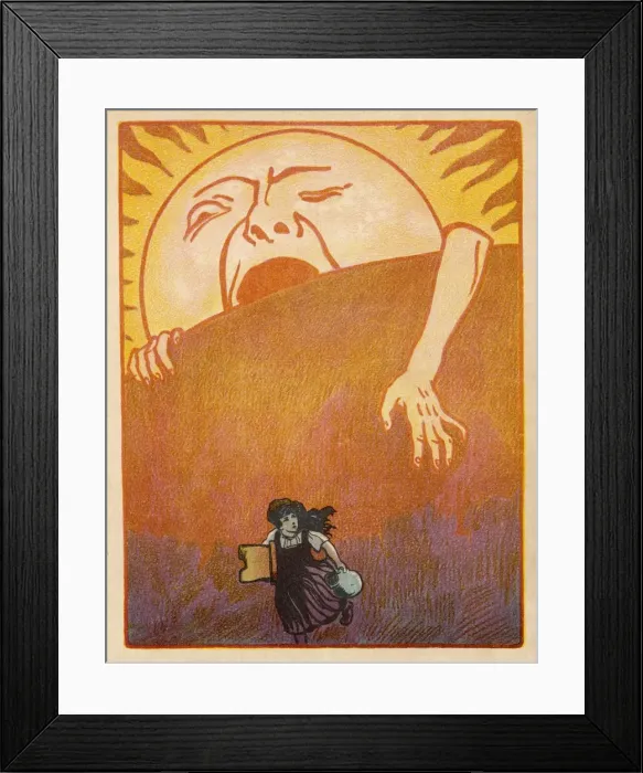 Framed Print : Fairy Tale / Seven Ravens Framed Print : Fairy Tale / Seven Ravens