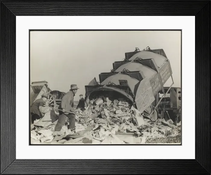 Framed Print : Dumping Rubbish 1940S Framed Print : Dumping Rubbish 1940S