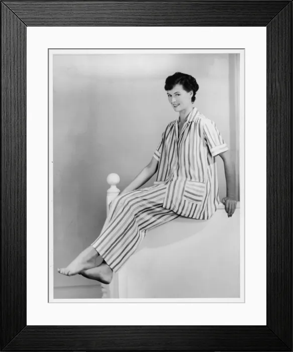 Framed Print : LADIES STRIPED P. J S Framed Print : LADIES STRIPED P. J S