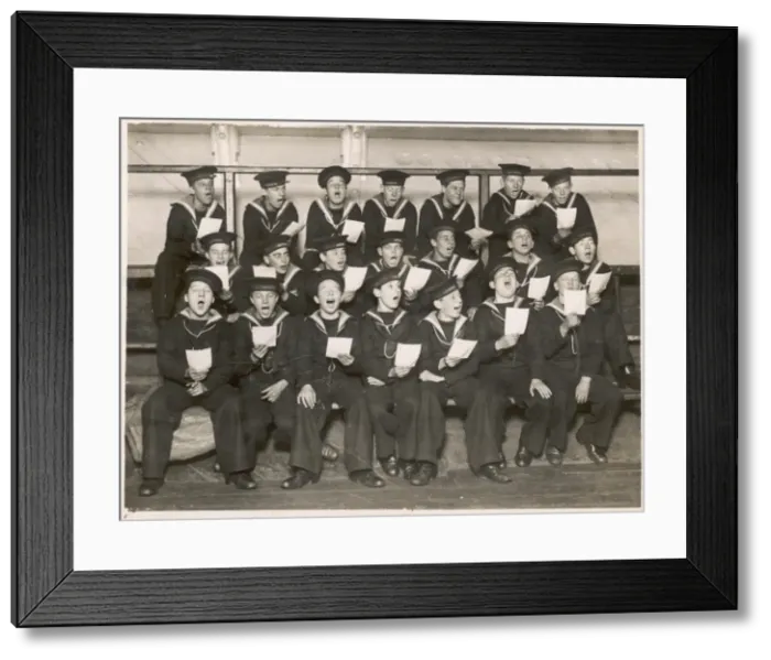 Framed Print : Sailors Singing Carols Framed Print : Sailors Singing Carols