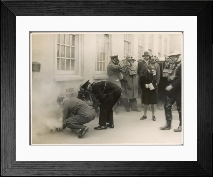Framed Print : Tear-Gas Exercise Framed Print : Tear-Gas Exercise