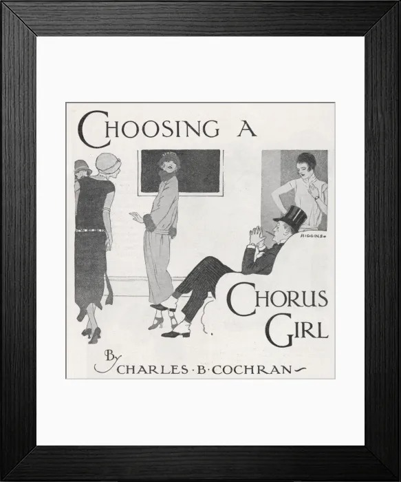 Framed Print : Choosing a Chorus Girl Framed Print : Choosing a Chorus Girl